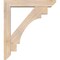 Ekena Millwork Merced Slat Smooth Bracket w/ Offset Brace, Douglas Fir, 5 1/2"W x 28"D x 32"H BKT0604X28X32MRC06SDF - alternate 3